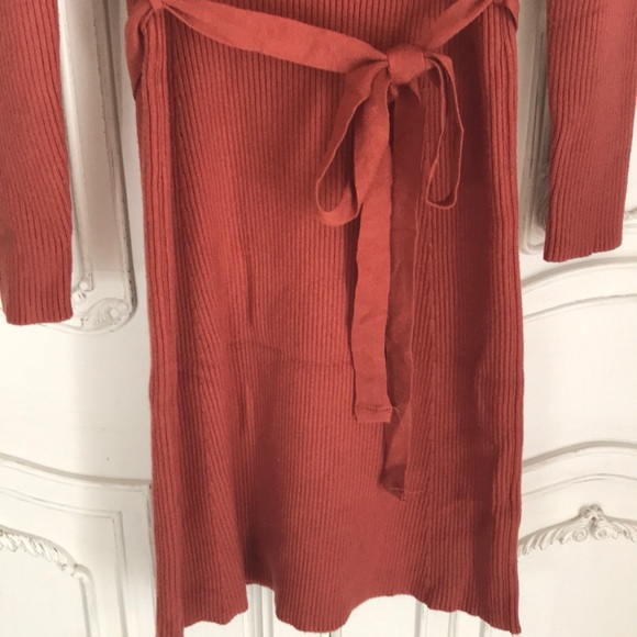 $9 flash sale (24 hr) Brown knit sweater dress plus size 2x 2XL with belt - Picture 6 of 7